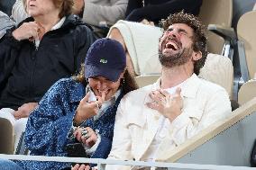 Celebrities In Stands During The 2024 French Open - Village Day Five NB