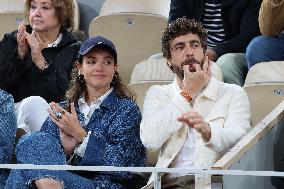Celebrities In Stands During The 2024 French Open - Village Day Five NB