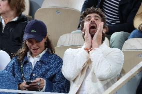 Celebrities In Stands During The 2024 French Open - Village Day Five NB