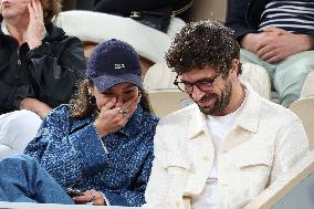 Celebrities In Stands During The 2024 French Open - Village Day Five NB