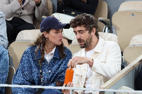 Celebrities In Stands During The 2024 French Open - Village Day Five NB