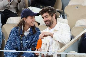 Celebrities In Stands During The 2024 French Open - Village Day Five NB