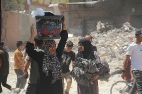 Palestinians Flee Rafah - Gaza