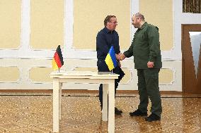 Briefing of Ukrainian and German defence ministers in Odesa