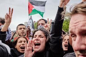 Pro-Palestinian Demonstration In Front Of TF1 TV Station In Paris