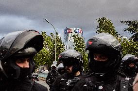 Pro-Palestinian Demonstration In Front Of TF1 TV Station In Paris