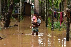 Floods Swamp Assam - India