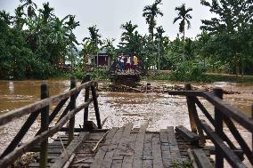 Floods Swamp Assam - India