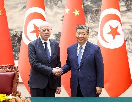 CHINA-BEIJING-XI JINPING-TUNISIA-PRESIDENT-TALKS (CN)
