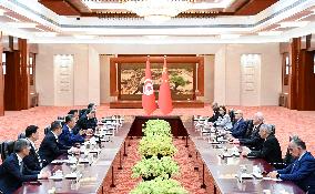 CHINA-BEIJING-ZHAO LEJI-TUNISIA-PRESIDENT-MEETING (CN)