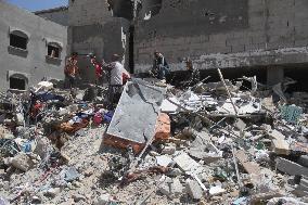 MIDEAST-GAZA-JABALIA REFUGEE CAMP-ISRAEL-MILITARY OPERATION-AFTERMATH