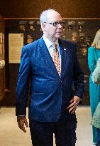 Prince Albert Attends Opening Of 'Albert I, the Prince of Prehistory' Exhibition - Spain