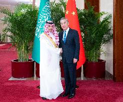CHINA-BEIJING-WANG YI-SAUDI ARABIA-FM-MEETING (CN)
