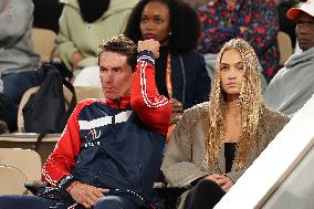 Celebrities In Stands During The 2024 French Open - Village Day Six NB