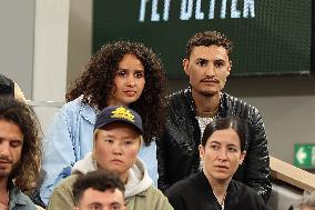 Celebrities In Stands During The 2024 French Open - Village Day Six NB