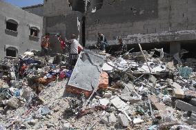MIDEAST-GAZA-JABALIA REFUGEE CAMP-ISRAEL-MILITARY OPERATION-AFTERMATH