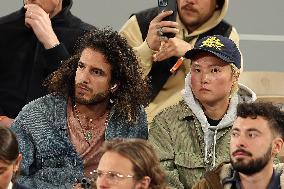 Celebrities In Stands During The 2024 French Open - Village Day Six NB