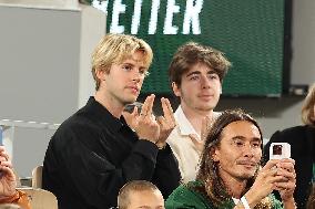 Celebrities In Stands During The 2024 French Open - Village Day Six NB