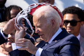 US President Joe Biden welcomes the Kansas City Chiefs to the White House to celebrate their championship season and victory in