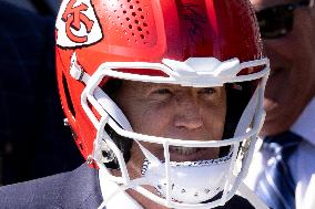 US President Joe Biden welcomes the Kansas City Chiefs to the White House to celebrate their championship season and victory in