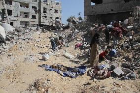 MIDEAST-GAZA-JABALIA REFUGEE CAMP-ISRAEL-MILITARY OPERATION-AFTERMATH