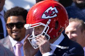 US President Joe Biden welcomes the Kansas City Chiefs to the White House to celebrate their championship season and victory in