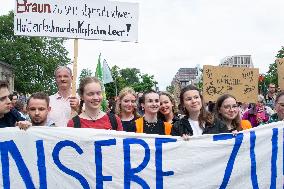 Fridays For Future Climate Activists Demo Ahead Of Europa Election In Cologne