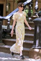 Dakota Johnson on set in New York