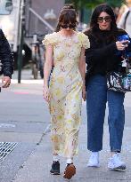 Dakota Johnson on set in New York