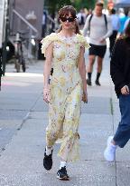 Dakota Johnson on set in New York