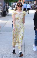 Dakota Johnson on set in New York