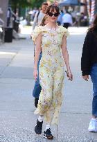 Dakota Johnson on set in New York