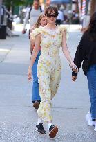 Dakota Johnson on set in New York