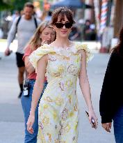 Dakota Johnson on set in New York