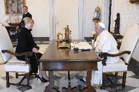 Pope Francis Meets Slovak President Zuzana Caputova - Vatican