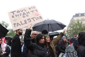Anti-fascist rally for Clement Meric and Palestinian people - Paris