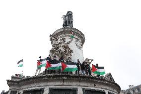 Anti-fascist rally for Clement Meric and Palestinian people - Paris