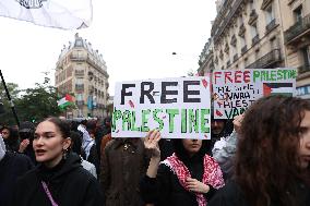 Anti-fascist rally for Clement Meric and Palestinian people - Paris