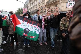 Anti-fascist rally for Clement Meric and Palestinian people - Paris