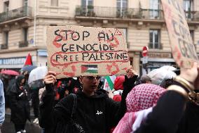 Anti-fascist rally for Clement Meric and Palestinian people - Paris