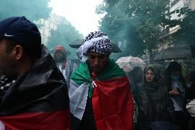 Anti-fascist rally for Clement Meric and Palestinian people - Paris