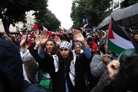 Anti-fascist rally for Clement Meric and Palestinian people - Paris