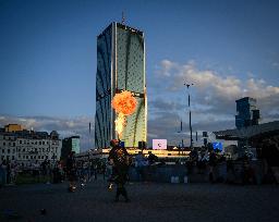 Fire Breathers In Warsaw