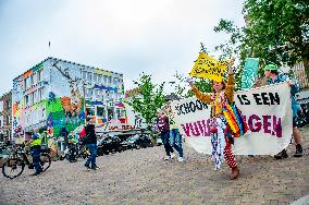 Extinction Rebellion Protested Again Against A New Gas Power Plant In Nijmegen.