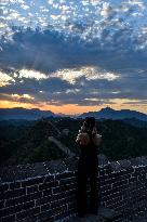 Fish Scale Clouds Over The Jinshanling Great Wall in Chengde