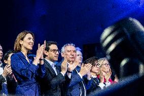 Gabriel Attal and Valerie Hayer campaign rally in Aubervilliers