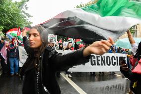 Demonstration in solidarity with Gaza and Kanaky in Paris