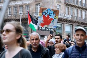 Demonstrations in support of Gaza and Palestine - Strasbourg