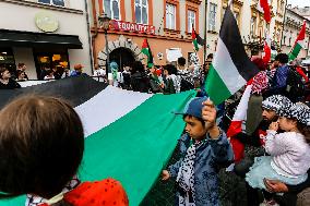 Pro-Palestine Protest In Krakow, Poland