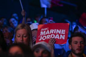Jordan Bardella Addresses Supporters Ahead Of 2024 European Parliament Elections